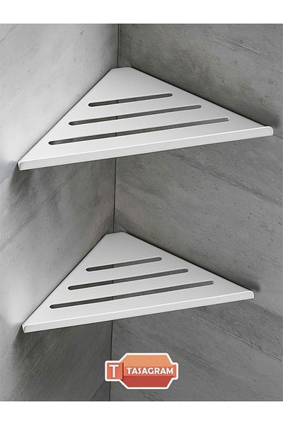 TASAGRAM Rafturi baie raft depozitare colt otel inoxidabil depozitare prosoape triunghiulare raft dus accesorii baie