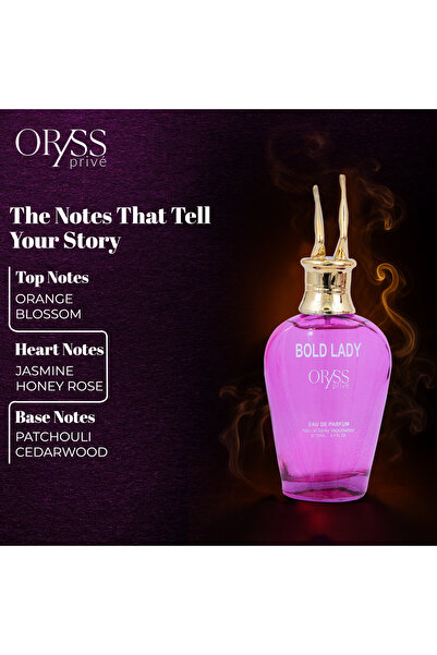 ORYSS عطر بولد ليدي للنساء | نفحات من زهر البرتقال والياسمين والورد العسلي والباتشولي | 100 مل