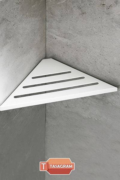 TASAGRAM Rafturi baie raft depozitare colt otel inoxidabil depozitare prosoape triunghiulare raft dus accesorii baie