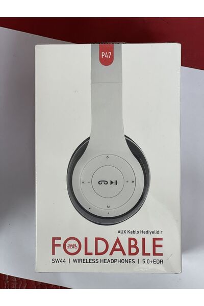 Foldable p47 kulak üstü bluetooth kulaklık aux kablo(BEYAZ ,YEŞİL,SİYAH MEVCUT)