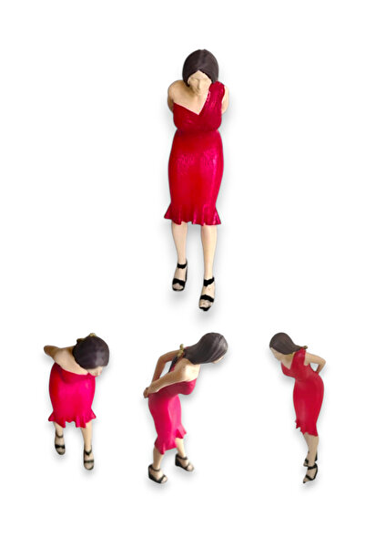 3deepdesign 3D Reçine 6 Cm Minyatür Mum Üfleyen İnsan Figürleri-Teraryum Make...