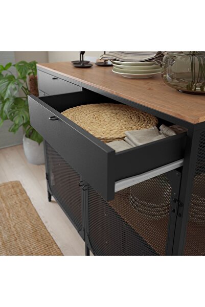 IKEA büfe, siyah, 47x111x95 cm