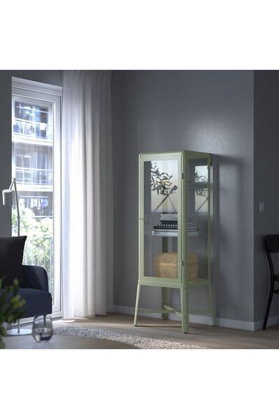 IKEA Camlı Vitrin Çelik  Genişlik  57 cm  Derinlik 47 cm Yükseklik 150 cm