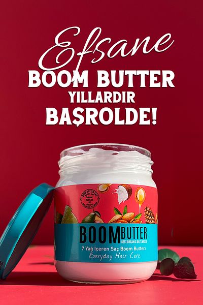 BOOM BUTTER زيت مغذي ومرطب للعناية بالشعر يحتوي على 7 زيوت 190 مل
