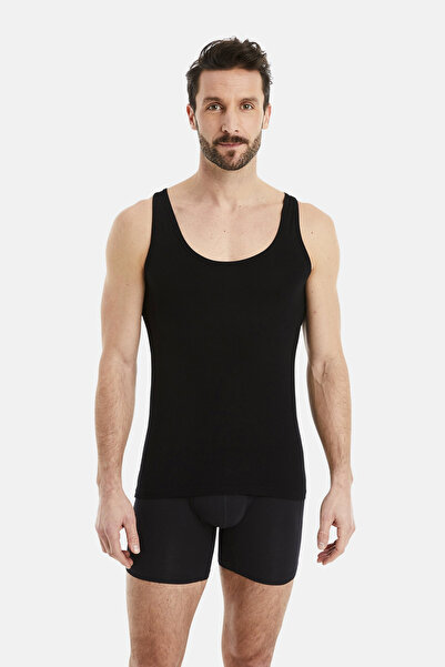 starsolmaz Men's Black Strappy 100% Cotton Undershirt