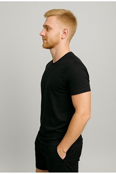 AXXEL Ανδρικό μαύρο κοντομάνικο μπλουζάκι-d405