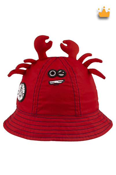 Kitti 1-3 роки 50 см Літній капелюх для хлопчика з фігуркою краба Червоний Y2...