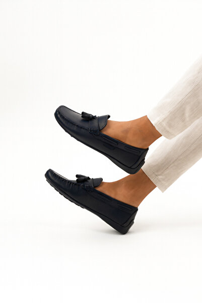 Safari Ayakkabı Мъжки мокасини с каишка отпред и ресни от естествена кожа, Лисабон