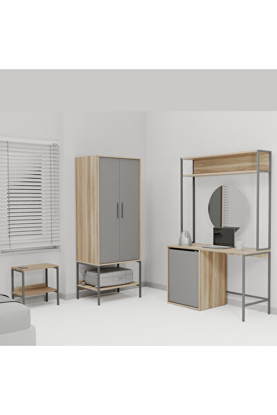 lagomood Modulago Midi Otel Mobilya Takımı Antrasit Ceviz