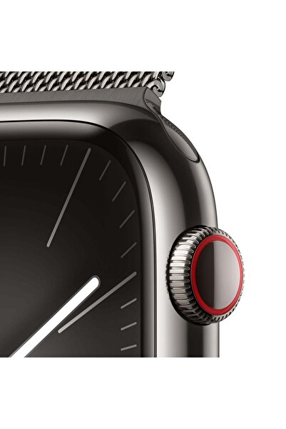 Apple Watch Series 9 GPS + Cellular 45mm Graphite Stainless Steel Case with Graphite Milanese Loop