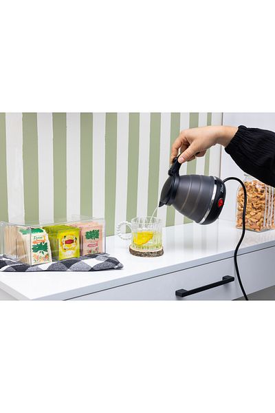 Zilan Zln1986 Water Heater |   0.5 L. |   750W Foldable Mini Travel Kattle |   Stainless Steel Base