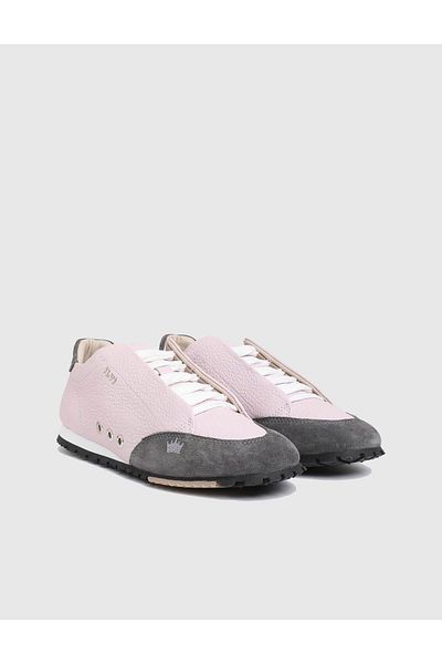 İLVİ Calisto Genuine Floater Leather Suede Pink Women's Sports Shoes