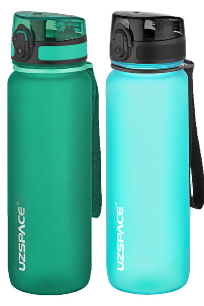 Uzspace طقم قارورة تريتان مكون من قطعتين سعة 800 مل و14 خيارًا مختلفًا للألوان