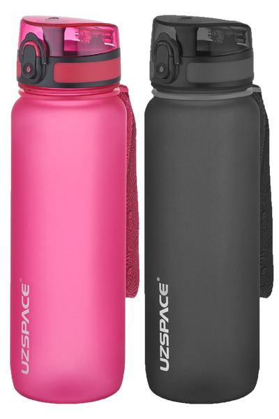 Uzspace طقم قارورة تريتان 800 مل مكون من قطعتين - 14 خيارًا مختلفًا للألوان