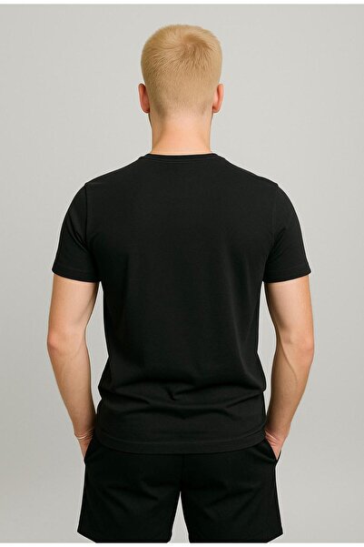 AXXEL Ανδρικό μαύρο κοντομάνικο μπλουζάκι-d405