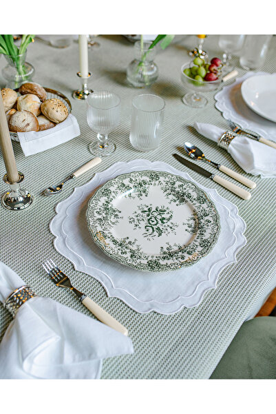 Mariaida home Greta Amerikan Servis Peçete Set Beyaz