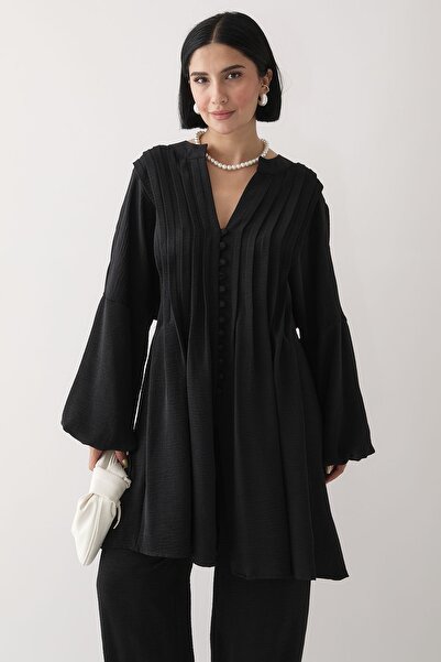 InStyle Σετ με ριμπ μανίκι κορδόνι μαύρο Ayrobin