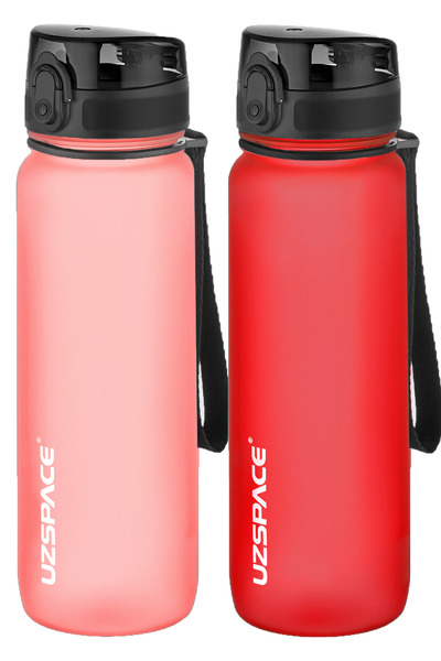 Uzspace طقم قارورة تريتان مكون من قطعتين سعة 800 مل و14 خيارًا مختلفًا للألوان