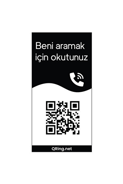 QRİNG.NET QR Tag (SILVER PAKET) - Akıllı QR Arama Etiketi (Telefon Numarasız Arama) (SILVER PAKET) (1 YIL)