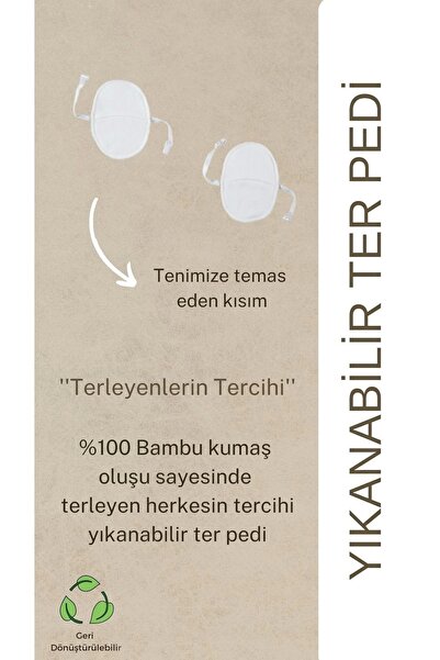 Ponped Yıkanabilir Ter Pedi ( 1 Çift)