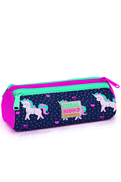 Coral High حقيبة أقلام رصاص للأطفال من الجنسين باللون الأزرق الداكن مكونة من ...