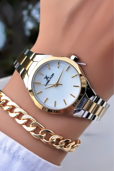 Daniel Klein Orijinal Kesme Cam Su Geçirmez Kadın Kol Saati Gold Gümüş Renk Çelik Kordon Bileklik Hediye DKD23C3