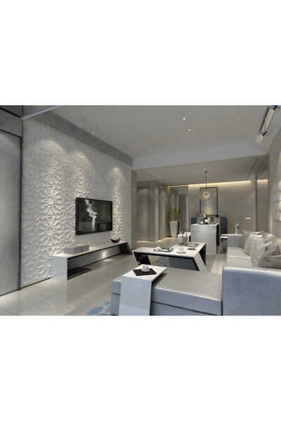 Duvarım 3 Boyutlu Boyanabilir PVC Duvar Paneli Selçuklu (50-50 cm 4 adet-1 metrekare)