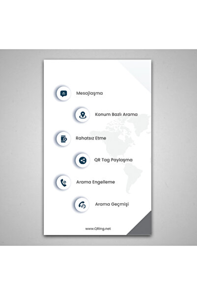 QRİNG.NET QR Tag (SILVER PAKET) - Akıllı QR Arama Etiketi (Telefon Numarasız Arama) (SILVER PAKET) (1 YIL)