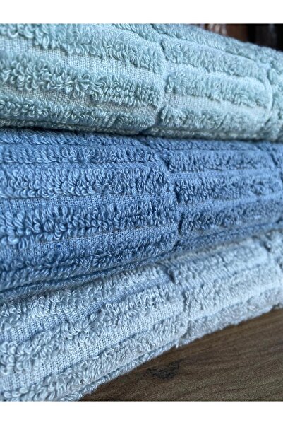 Bonny Home Atlas 3-Piece Bath Towel Set – 3 Pieces 100X150 cm 100% Cotton, Soft Textured, Knitted Patterned Towels