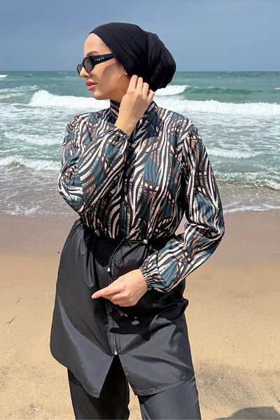 Tesettür Diyarı Denista 3-Piece Hijab Swimsuit Set