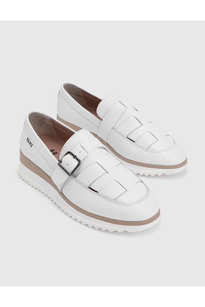 İLVİ Kosma Genuine Leather Women's White Sports Shoes