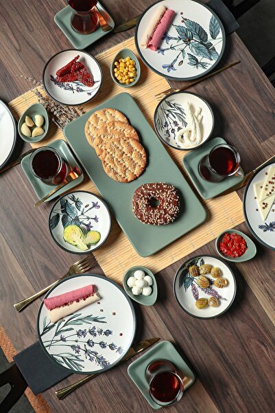 Keramika Set mic dejun Flower Garden 21 piese pentru 4 persoane - 18939-40-42-43