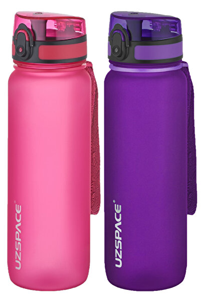 Uzspace 2-Piece Tritan Flask Set 800 Ml 14 Different Color Options Fiftyfifty