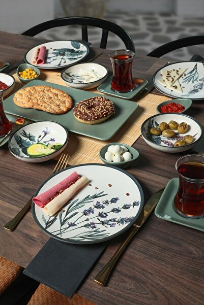 Keramika Set mic dejun Flower Garden 21 piese pentru 4 persoane - 18939-40-42-43