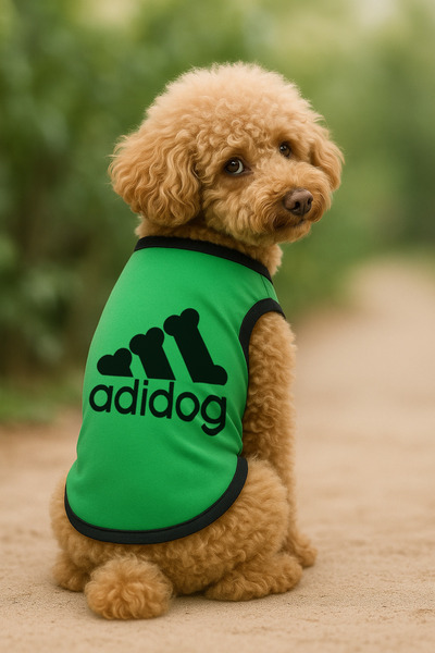 Monopetz ملابس القطط والكلاب القطبية للموسم الجديد - أخضر Adidog - [ مقاس XL ]