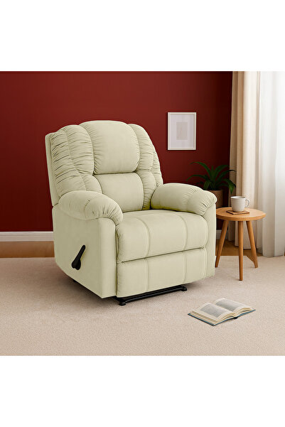 BACK COMFORT كرسي هزاز مخملي - بيج فاتح - كومفي تشير