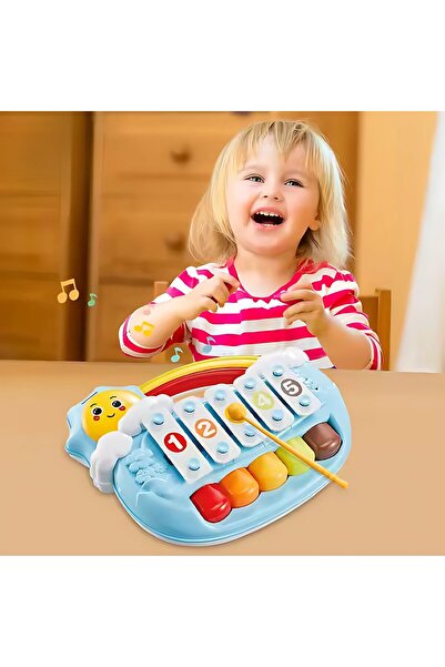 Twisoo لعبة بيانو الغابة الموسيقية 2 في 1 - 8 مفاتيح