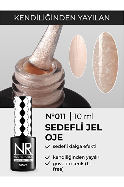 Nail Republic Kalıcı Oje Bej Pearl Print 011 Tırnak Ojesi – 10ml Efektli Prof...