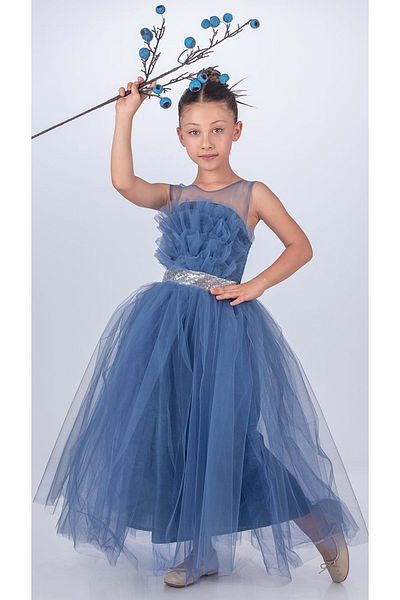 s.t. sebat tekstil Tutu Long Skirt Waist Sequined Girl Dress Sb618