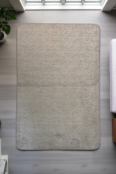 Prizma Jakar, Kaymaz, Yıkanabilir 2'li Banyo Halısı, Paspası | NO 4:Gri - (60...