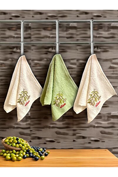 asev tekstil منشفة مطبخ 30x50 سم 3 قطع |   منشفة اليد |   مجموعة مناشف الوجه