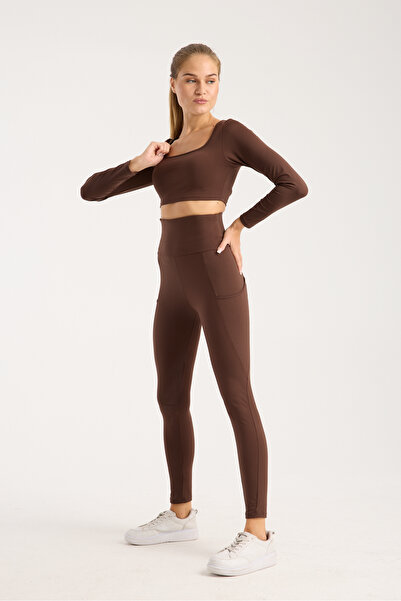 MENEL ZENELLİ High Waist Women's Double Pocket Recovery Sports Leggings