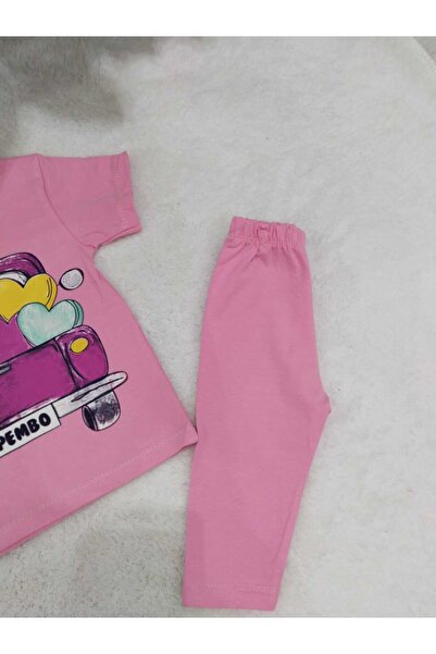 Store Cute Car Printed Girl's Capri Short Sleeve Summer Suit Baby