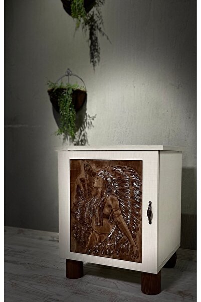 Store Aiyana Rüzgarla Konuşan Kadının hikayesi Ahşap Oyma Komodin Dolap özel üretim sınırlı sayıda