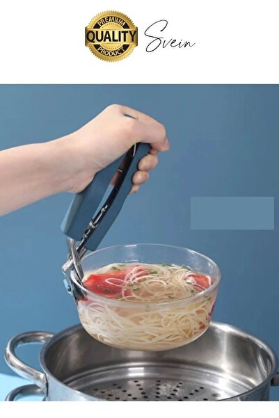 Svein Dayanıklı Sıcak Tabak Tepsi Tava Kase Tutucu Aparat El Yakmaz Ayarlanabilir Tekli Tutma Sapı