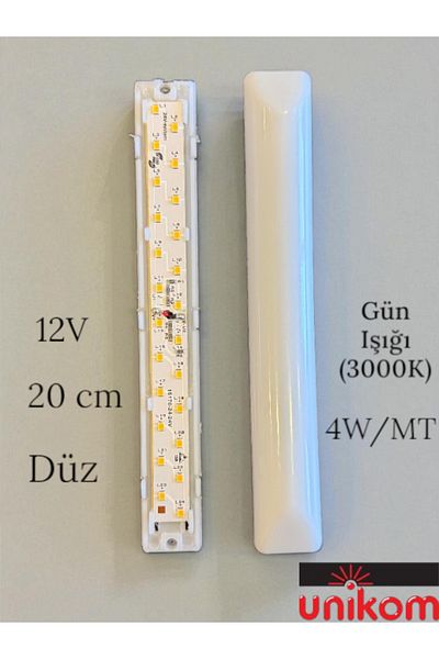 UNİKOM 50 Pack 12V Awning Led Lighting Fixture 20cm- Flat Base-Daylight(3000K)