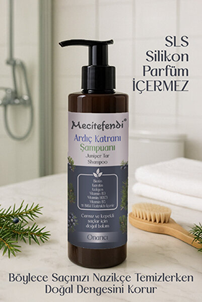 Mecitefendi Ardıç Katranı Şampuanı 150 ml (Biotin, Keratin ve Kolajen İçerikli)