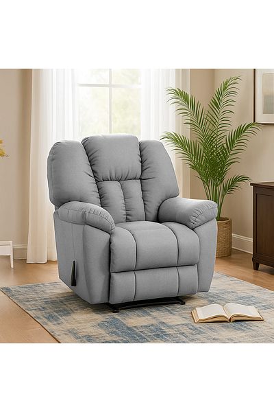 BACK COMFORT Royal Seat Fixed Recliner – Linen Fabric – Swedish Wood & Steel – 10Y Warranty