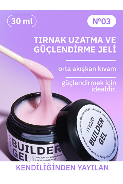 MOJO Builder Gel 03 (30 GR) Protez Tırnak Jeli, Rus Markası, Profesyonellerin...