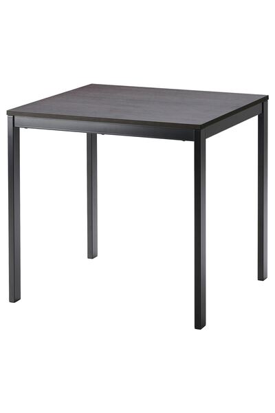 IKEA açılır mutfak masası, siyah-kahverengi, 2-4 kişilik, açılabilir, 80/120x70 cm